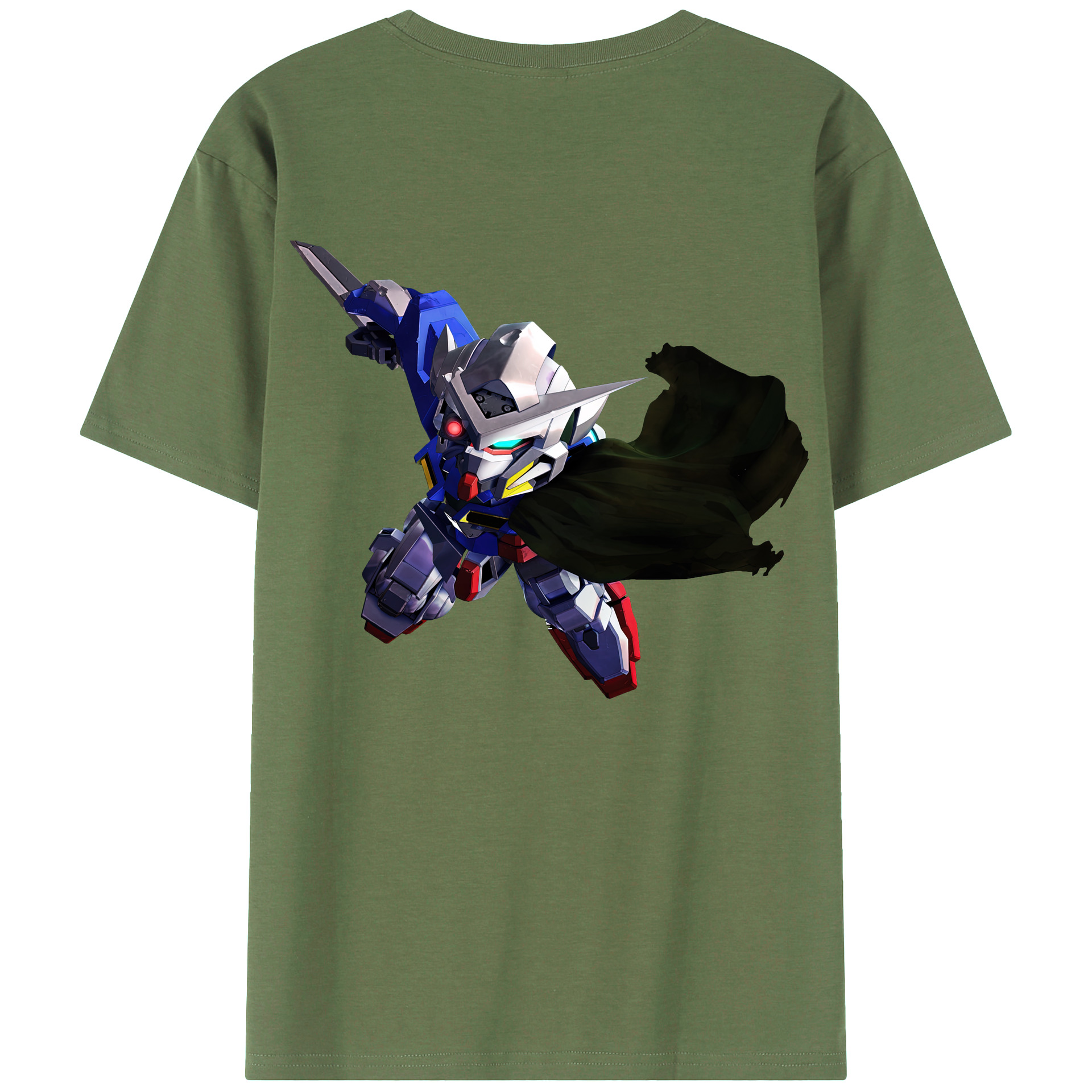 （画像用） 機動戦士ガンダム Mobile Suit Gundam 綿100％ メンズ半袖Tシャツ（バックプリント） 通気性